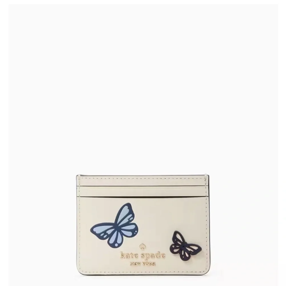 Kate Spade Small Wallet Slim Butterfly Card Holder